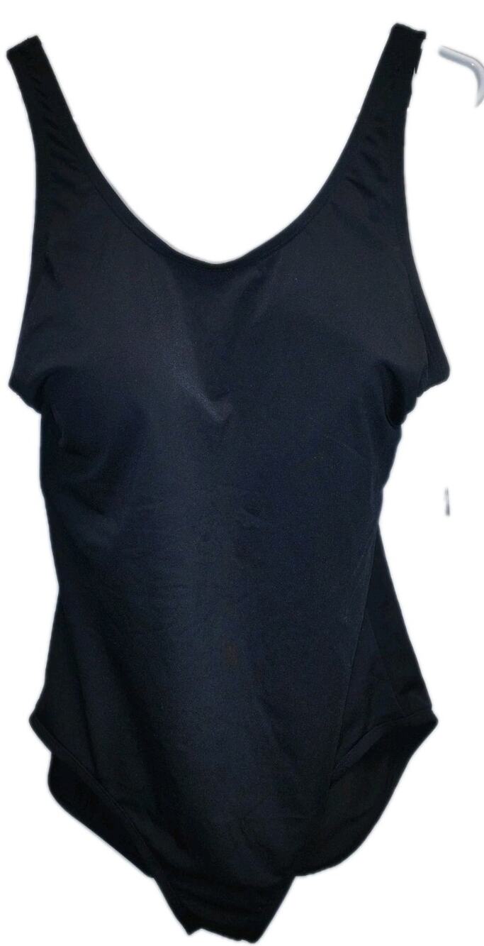 NWT Womens Dolfin Aqua Shape Swimsuit Sz 20 XXL Black Pool Bathing Suit